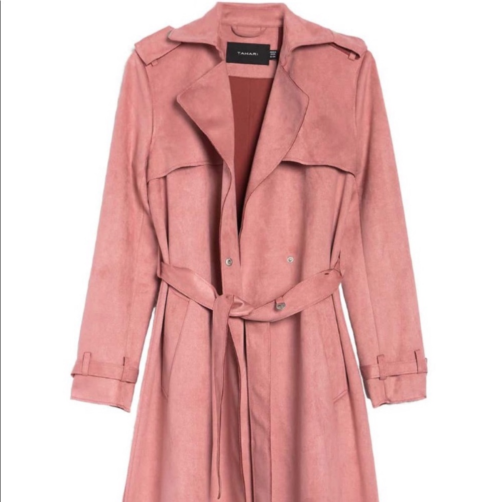 NWT pink tahari trench coat